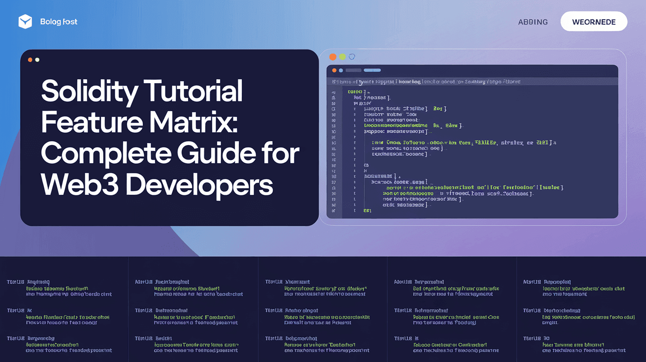 Solidity Tutorial Feature Matrix: Complete Guide for Web3 Developers